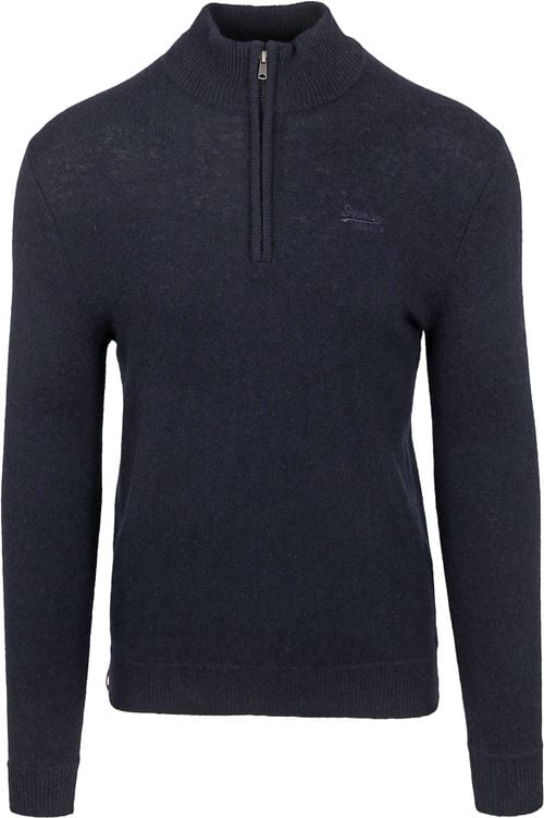 Superdry Henley Essential Half Zip Navy Product