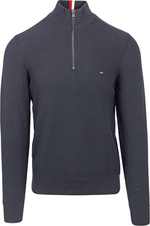 Tommy Hilfiger Half Zip Pullover Struktur Navy Product