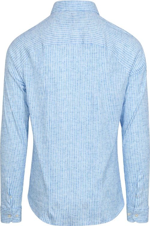 Desoto Shirt Kent Monochrome Stripes Blue Product / Achterkant