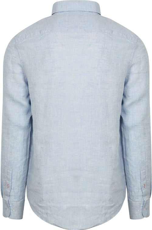 Steppin' Out Shirt Linen Light Blue Product / Achterkant