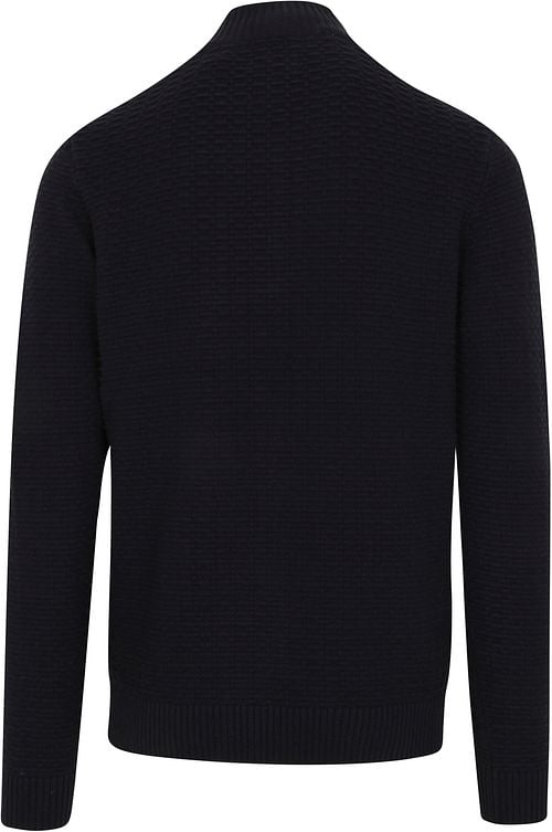 No Excess Cardigan Textured Navy Blue Product / Achterkant