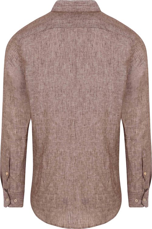 Suitable Hemd Leinen Taupe Product / Achterkant