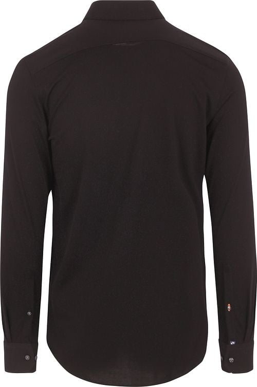 Suitable Overhemd Knitted Pique Zwart Product / Achterkant
