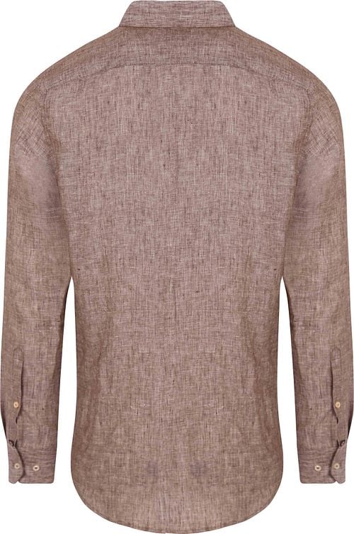 Suitable Shirt Linen Taupe Product / Achterkant