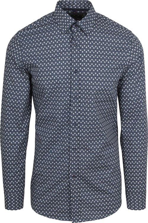 Suitable Overhemd Print Navy Product