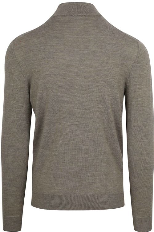 Profuomo Half Zip Pullover Merino Wool Green Product / Achterkant