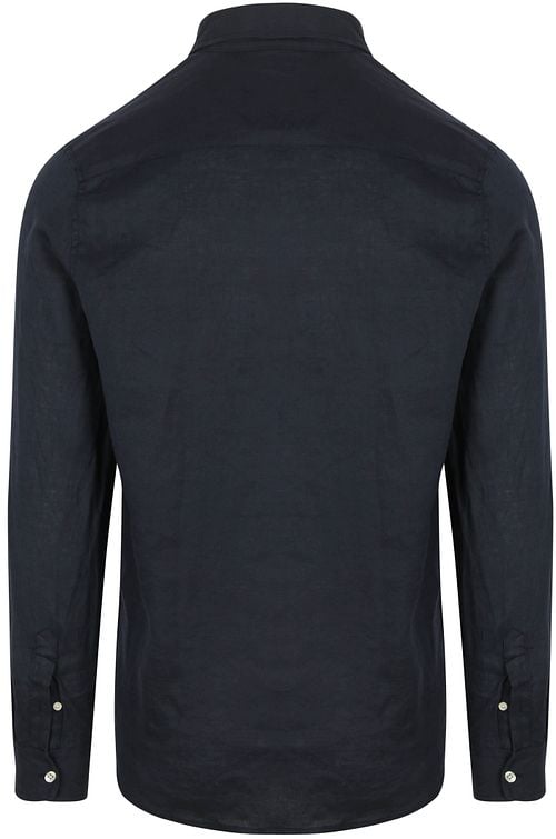 Scotch and Soda Linnen Overhemd Navy Product / Achterkant