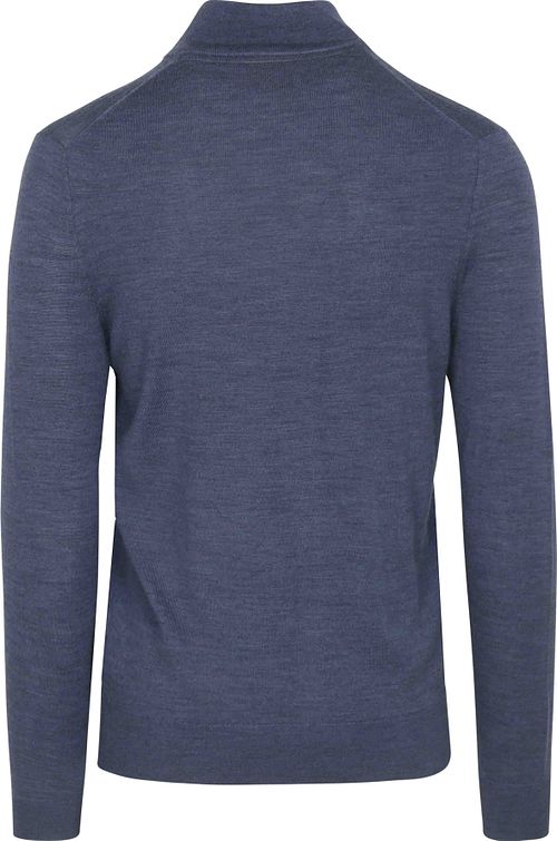 Suitable Cardigan Merino Denim Blue Product / Achterkant