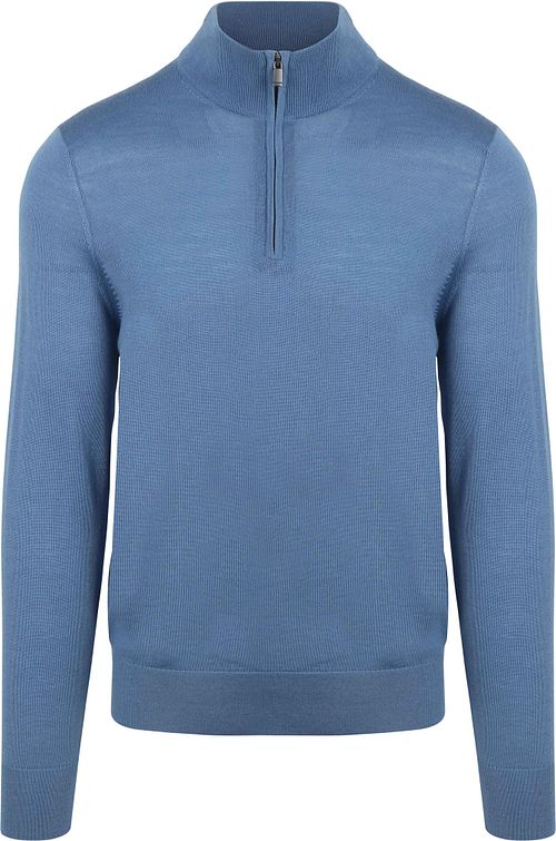 Suitable Merino Half Zip Sweater Bleu Ink Product