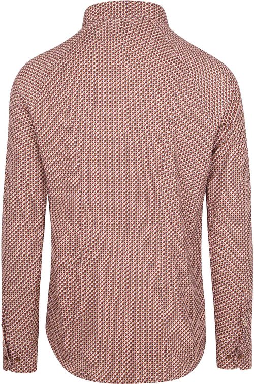 Desoto Shirt Fundamental Vibes Print Beige Product / Achterkant