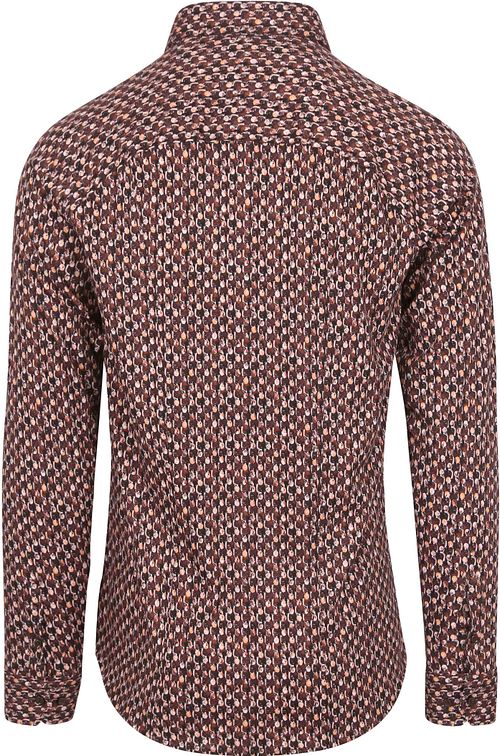 Desoto Chemise Fundamental Vibes Impression Marron Product / Achterkant
