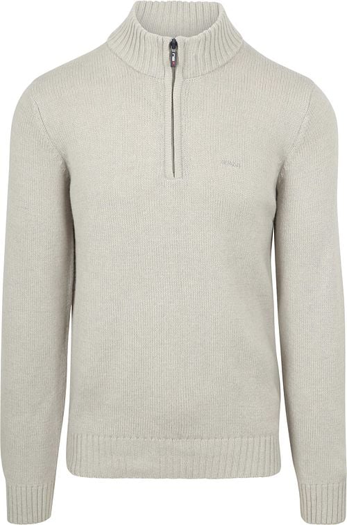 NZA Half Zip Trui Wolmix Adan Greige Product