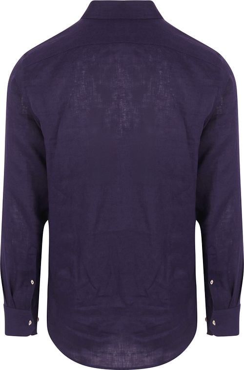 Suitable Overhemd Linnen Navy Product / Achterkant