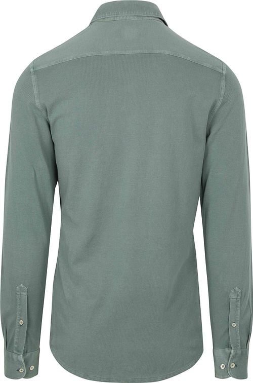 Suitable Piqué Hemd Groen Product / Achterkant