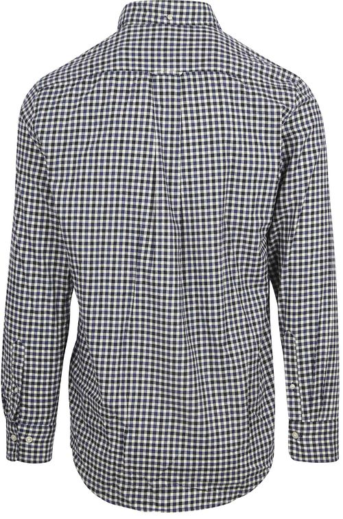 Gant Overhemd Twill Gingham Navy Product / Achterkant