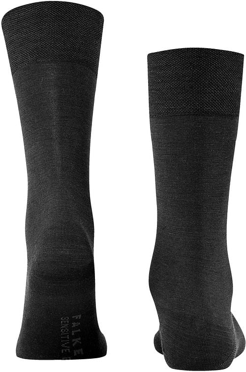 Falke Sok Sensitive Berlin Wol Blend Zwart Product / Achterkant