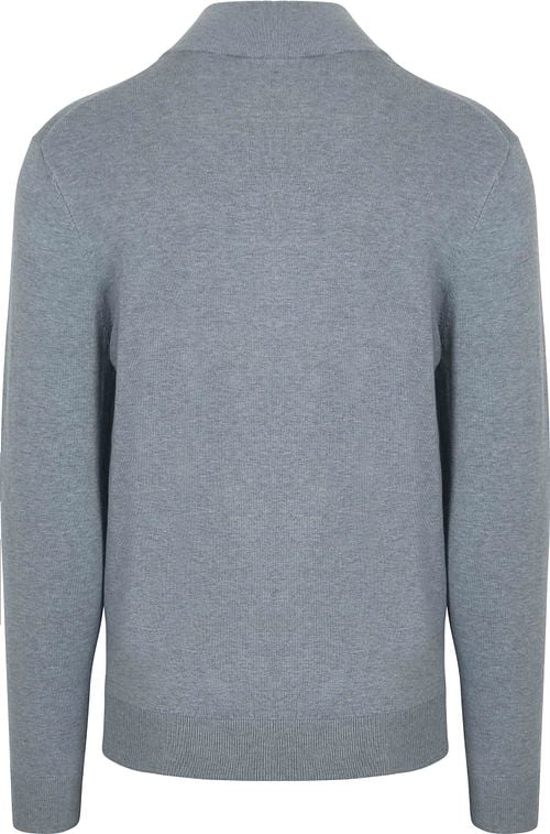 Profuomo Half Zip Pullover Luxury Basic Blue Product / Achterkant