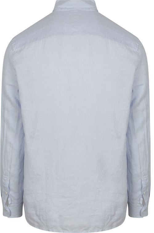 Scotch and Soda Linnen Overhemd Lichtblauw Product / Achterkant
