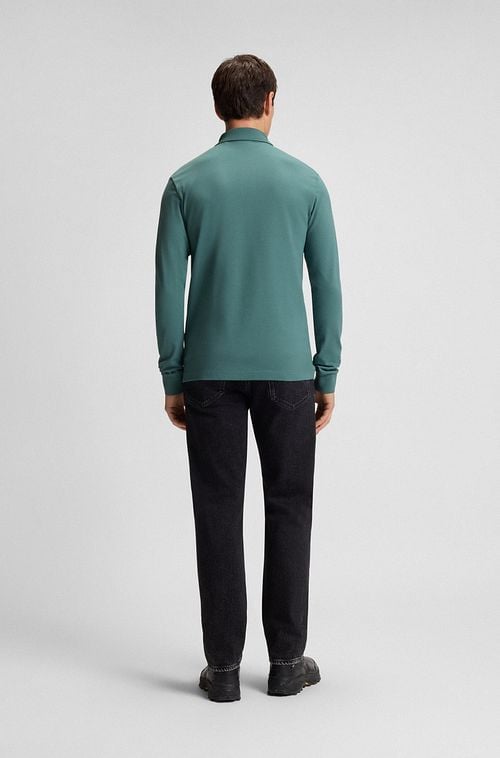 BOSS Passerby Poloshirt Dark Green Model / Achterkant