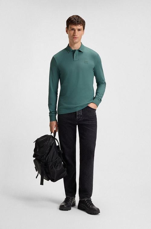 BOSS Passerby Poloshirt Dark Green Model / Voorkant