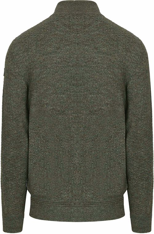 State Of Art Strickjacke Structure Melange Grün