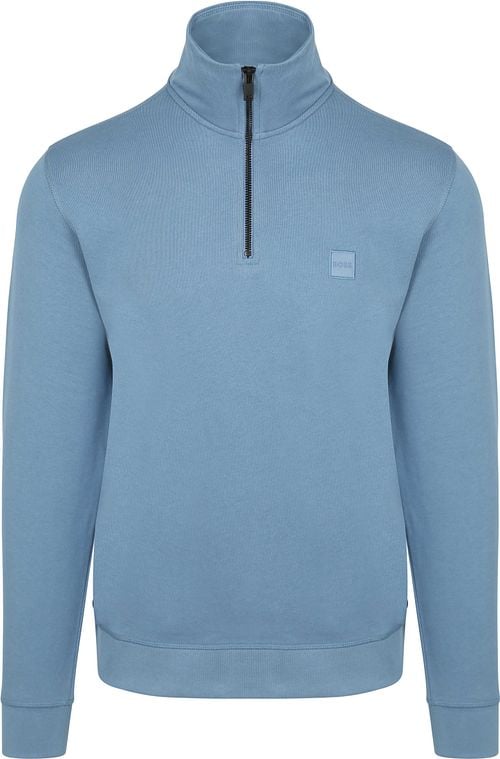 BOSS Zetrust Half Zip Sweater Blue Product