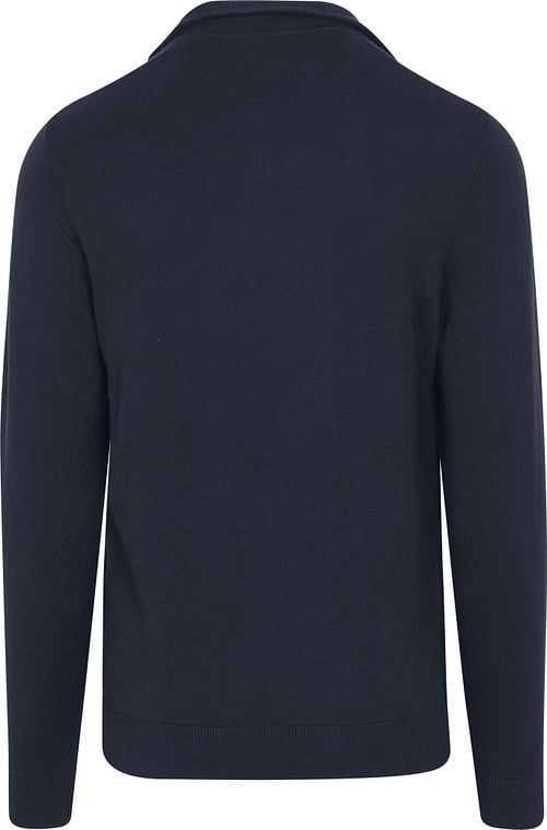 McGregor Half Zip Trui Merinowol Navy Product / Achterkant