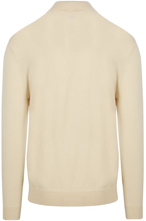 Profuomo Half Zip Pullover Luxury Ecru Product / Achterkant