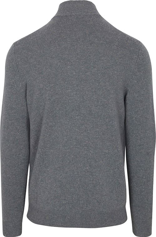Profuomo Half Zip Pullover Wol Blend Blauw Product / Achterkant