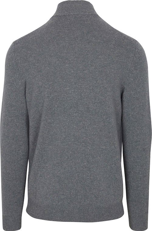 Profuomo Half Zip Pullover Wool Blend Blue Product / Achterkant