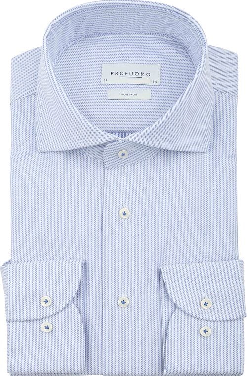 Profuomo Hemd Streep Lichtblauw Product