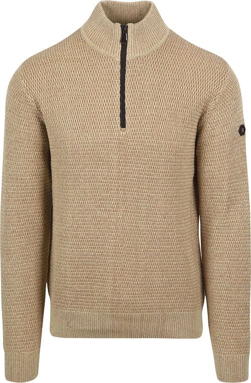 No Excess Half Zip Pullover Structure Melange Beige Product