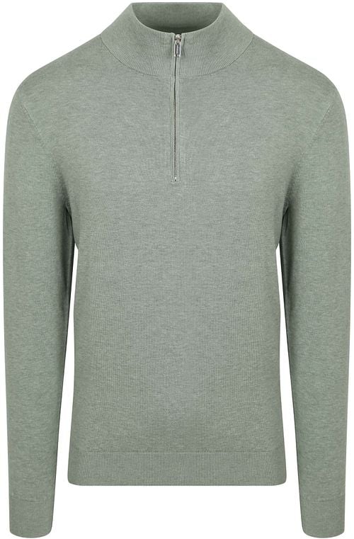 Profuomo Half Zip Pullover Luxury Basic Green Product