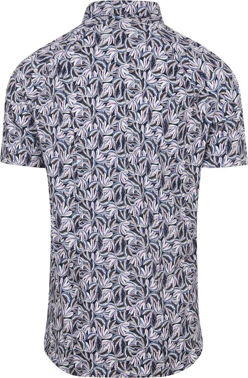 Desoto Short Sleeve Jersey Shirt Floral Print Purple Product / Achterkant
