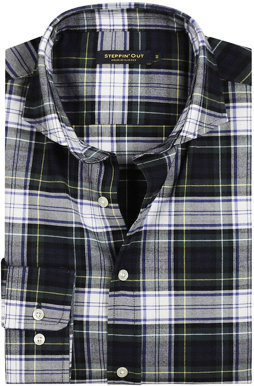 Steppin' Out Flanel Shirt Checks Blue Green Product
