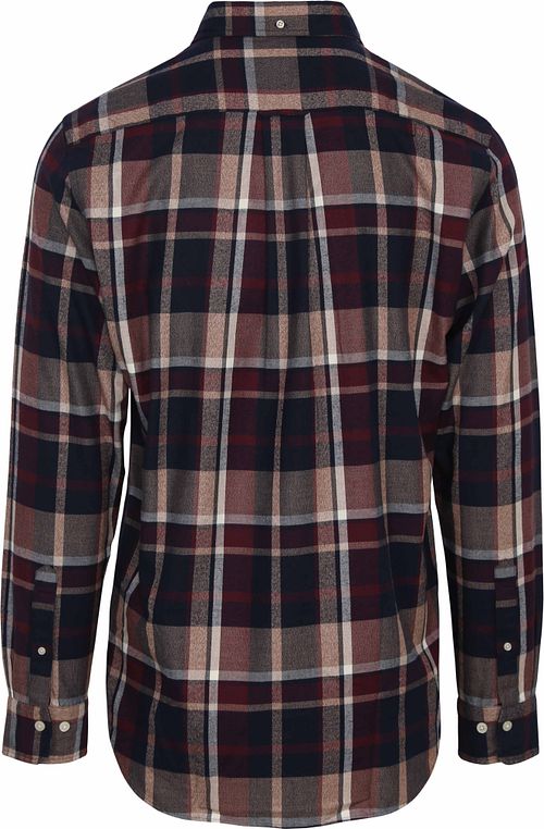 Gant Jaspé Hemd Kariert Bordeaux Product / Achterkant