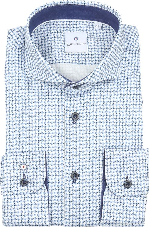 Blue Industry Overhemd Cirkels Blauw Product
