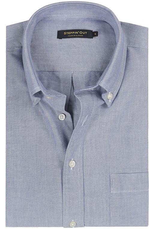 Steppin' Out Hemd Oxford Melange Blau Product
