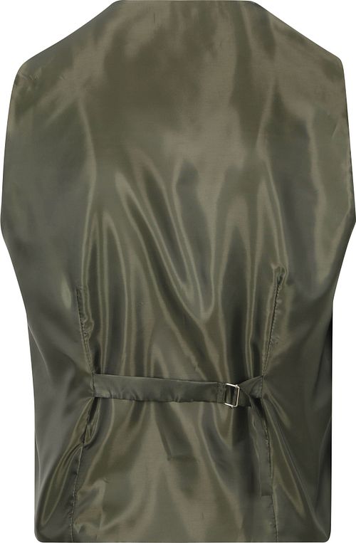 Suitable Gilet Birds Eye Dark Green Product / Achterkant