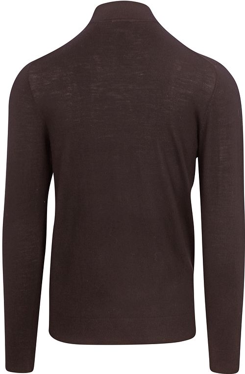 Profuomo Turtleneck Merino Pullover Dunkelbraun Product / Achterkant