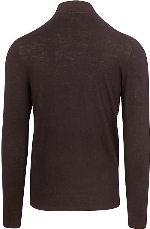 Profuomo Turtleneck Pullover Merino Dark Brown Product / Achterkant