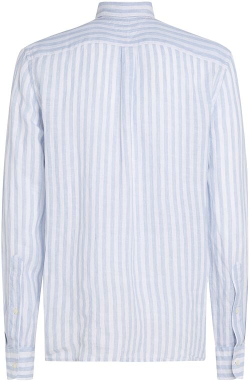 Tommy Hilfiger Shirt Linen Light Blue Product / Achterkant