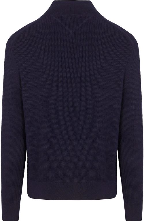 Tommy Hilfiger Half Zip Pullover Torsadé Marine Product / Achterkant
