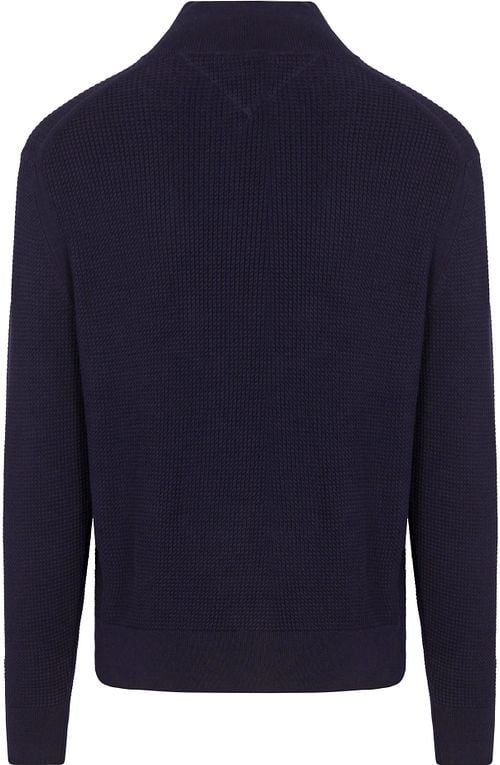 Tommy Hilfiger Half Zip Cable Pullover Navy Product / Achterkant