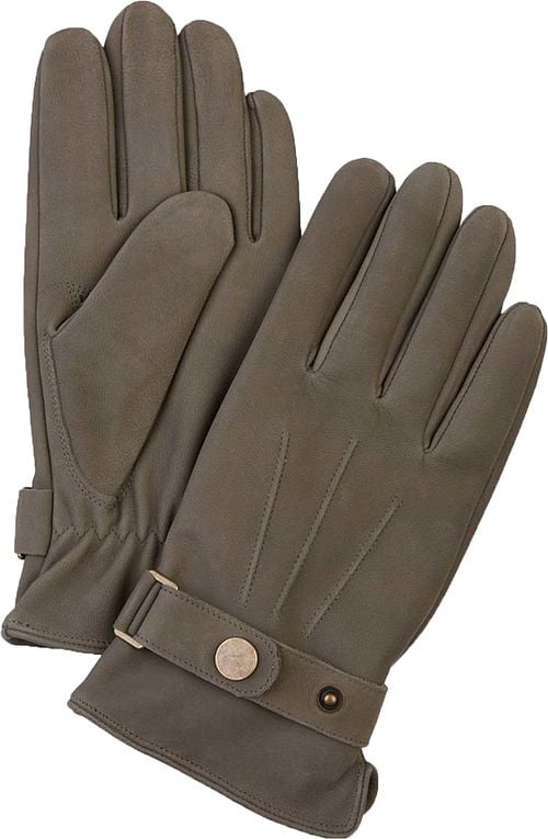 Profuomo Handschoenen Wol Groen Leer Product