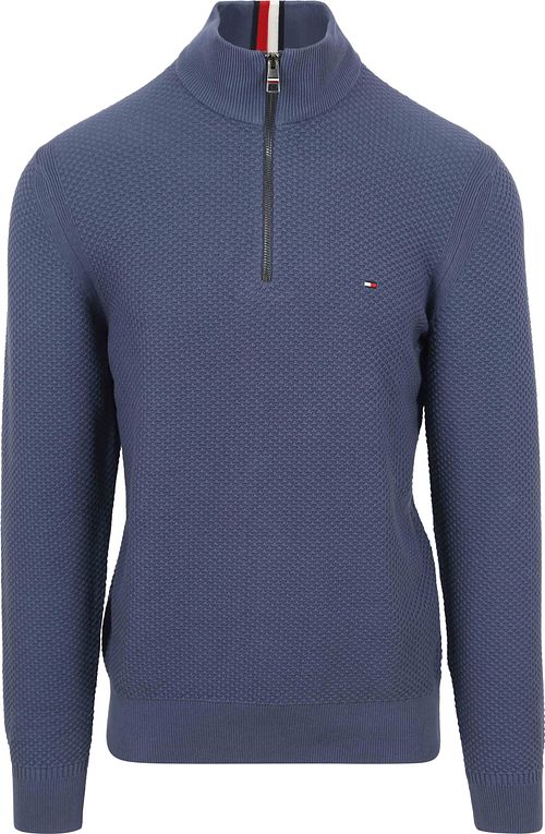 Tommy Hilfiger Half Zip Pull Structure Bleu Product