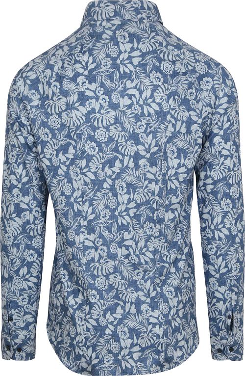 DESOTO Hemd Denim Blumen Blau Product / Achterkant