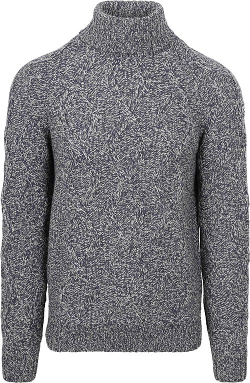 NZA Rollkragenpullover Eli Cable Melange Navy Product