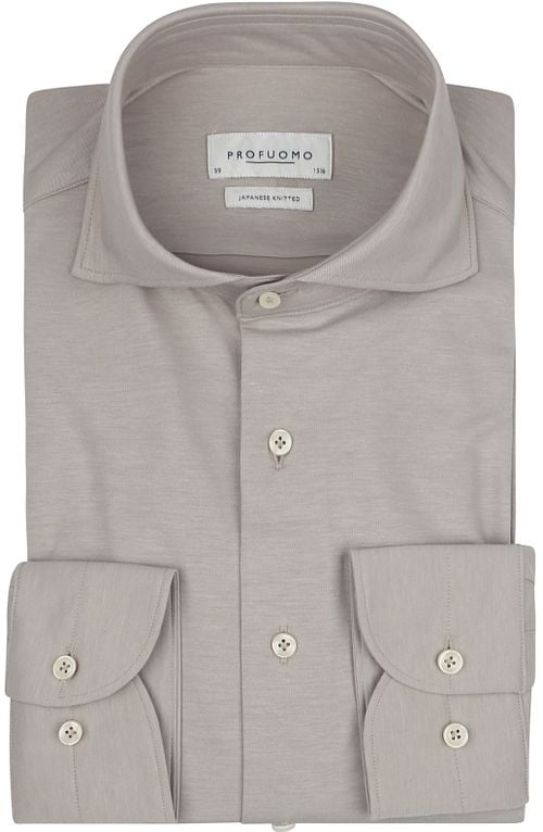Profuomo Japanese Knitted Hemd Melange Beige Product