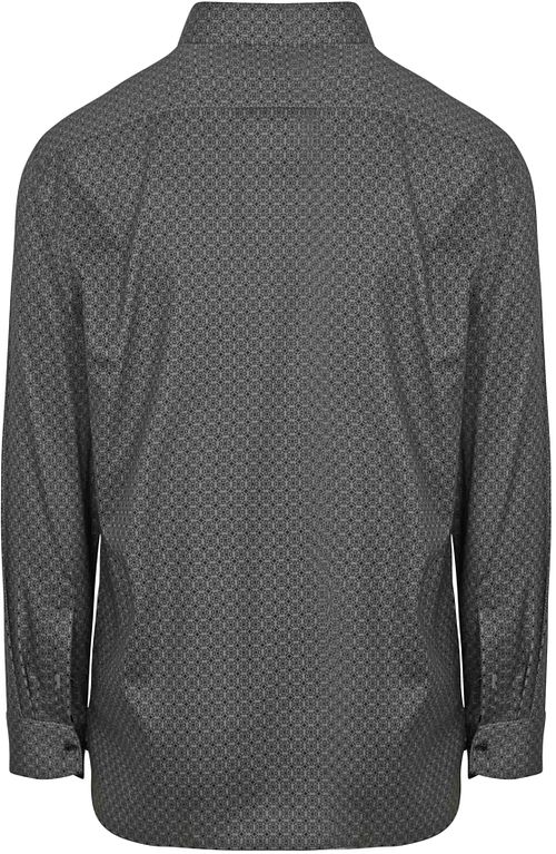 Olymp Luxor Shirt Print Grey Product / Achterkant